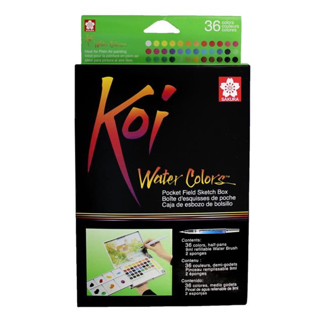 KOI WATERCOLOR POCKET 36 FIELD SKETCH BOX
