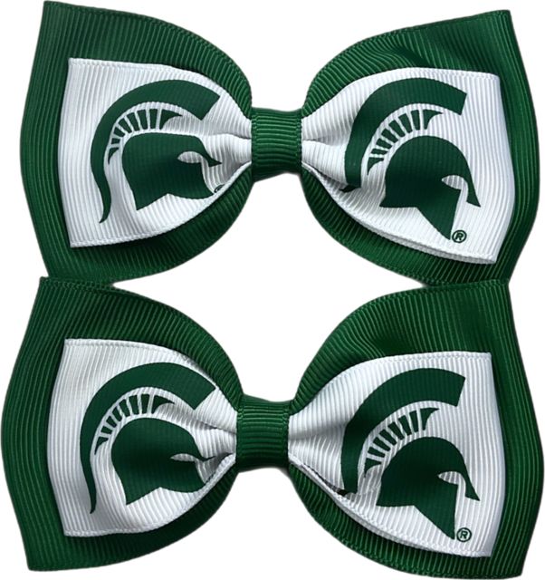 Michigan State University Child Hair Bow - 2 Pack