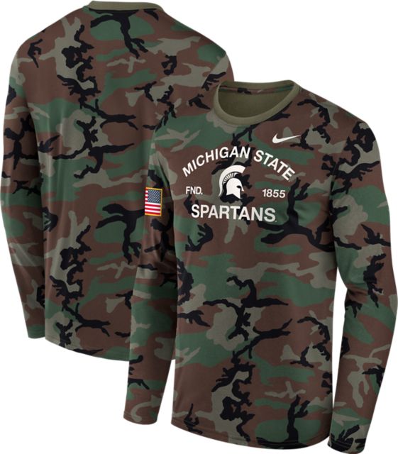 Michigan State University Spartans Military Appreciation Dri-Fit Legend Long Sleeve T-Shirt