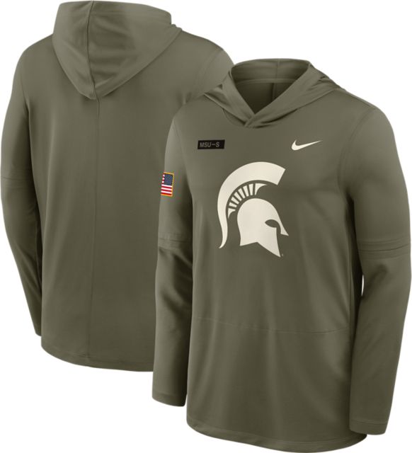 Michigan State University Spartans Military Appreciation Lightweight Hooded Long Sleeve T-Shirt