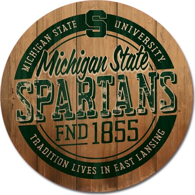 Michigan State University Barrel Top Wall Mount 26''x26'' - ONLINE ONLY