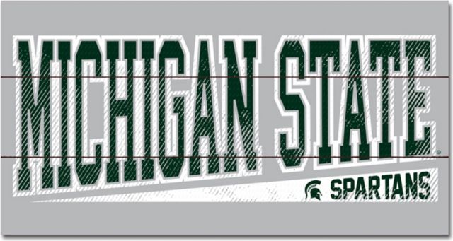 Michigan State University 11x20 Wood Plank Sign - ONLINE ONLY