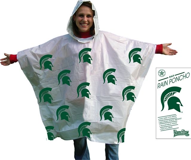 Michigan State University Spartans Rain Poncho