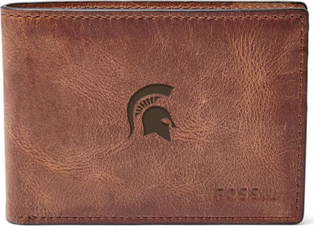 Fossil Leather Derrick Front Pocket Bifold - Brown - ONLINE ONLY