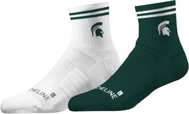 Michigan State University Half Calf Socks - 2 Pack