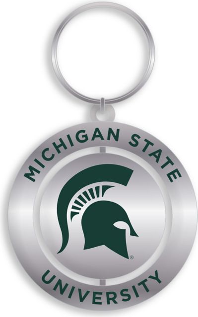 Michigan State University Spartans Spinner Key Tag