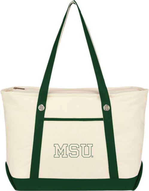 Michigan State University Canvas Zippered Tote Bag