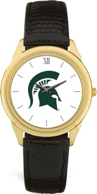 CSI Men's Black Leather  Wristwatch  (Gift Boxed) With Colored Medallion - ONLINE ONLY