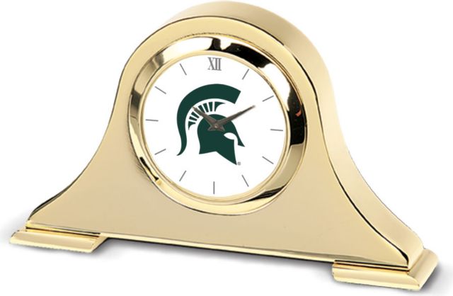 CSI Gold Napoleon Desk Clock With Colored Medallion - ONLINE ONLY