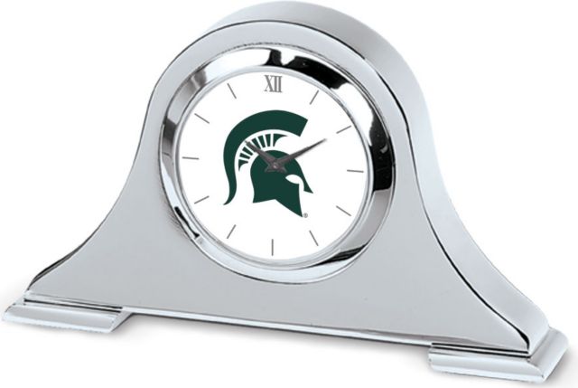 CSI Silver Napoleon Desk Clock With Colored Medallion - ONLINE ONLY