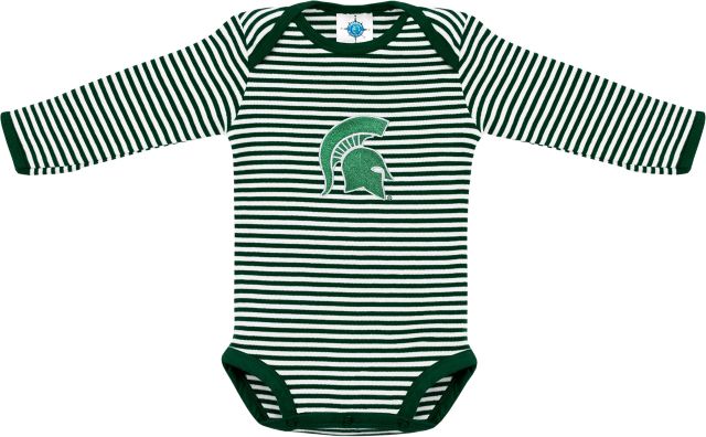 Michigan State University Infant Striped Long Sleeve Bodysuit