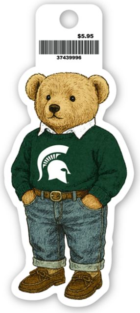 Michigan State University Teddy Bear Vinyl Sticker
