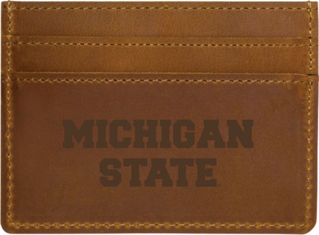 Michigan State University Leather Card Holder