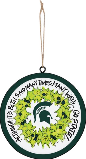 Michigan State University Ornament with Gift Box