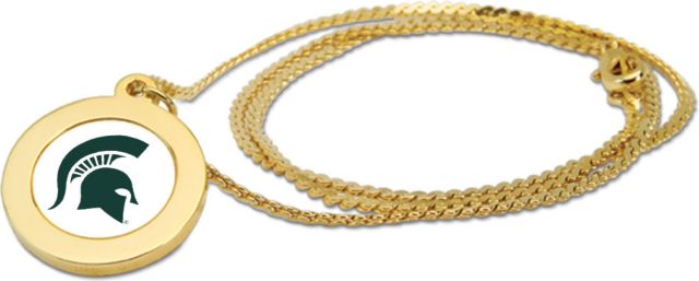 CSI Gold Pendant Necklace With Colored Medallian - ONLINE ONLY