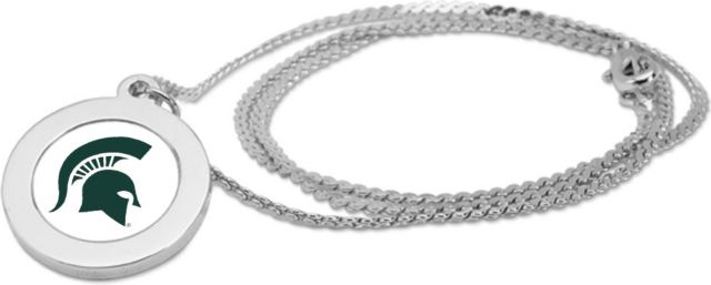 CSI Silver Pendant Necklace With Colored Medallian - ONLINE ONLY