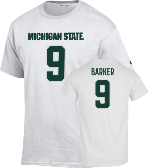 Michigan State Football T-Shirt - 9 - Barker  - ONLINE ONLY