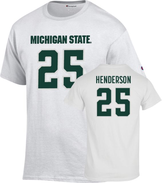 Michigan State Football T-Shirt - 25 - Henderson  - ONLINE ONLY