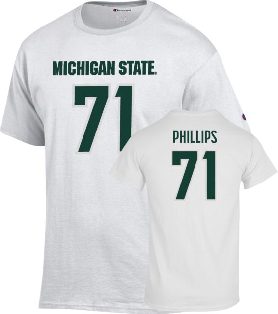 Michigan State Football T-Shirt - 71 - Phillips  - ONLINE ONLY
