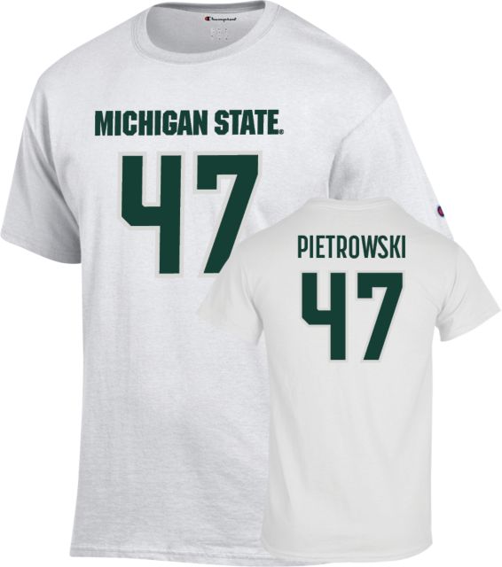 Michigan State Football T-Shirt - 47 - Pietrowski  - ONLINE ONLY