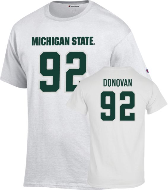 Michigan State Football T-Shirt - 92 - Donovan  - ONLINE ONLY
