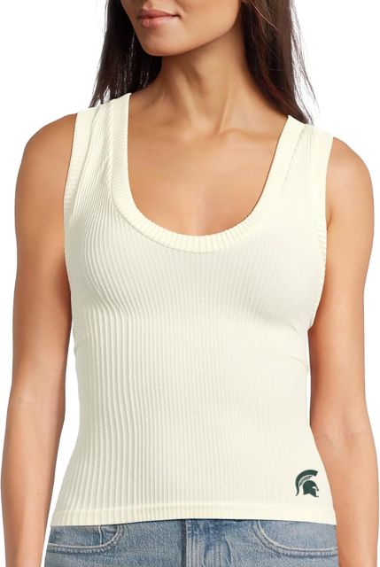 Michigan State Free People Womens Clean Slate Tank Michigan State Primary Athletic Mark