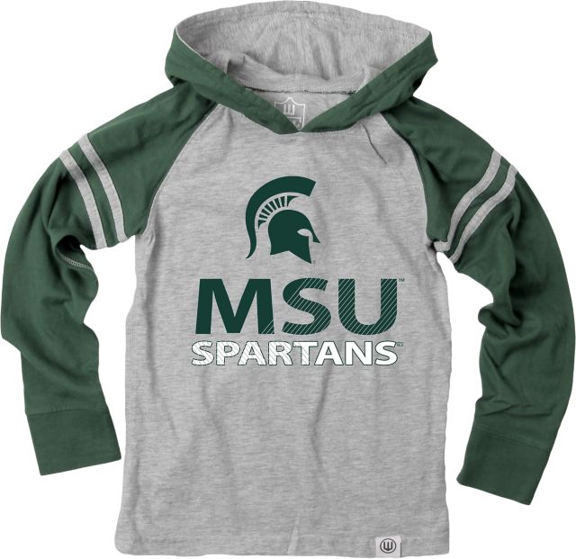 Michigan State University Youth Boy's Hooded Long Sleeve T-Shirt