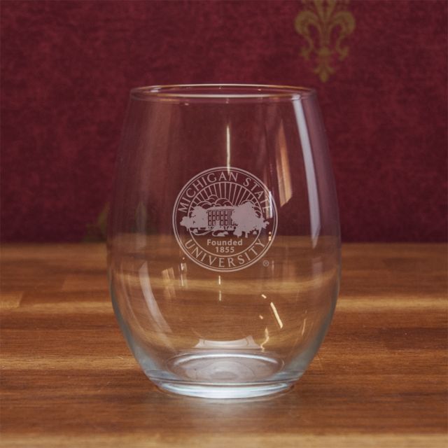 Michigan State University 21 Oz. Stemless Wine Glass