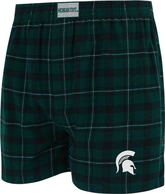 Michigan State University Spartans Flannel Boxers