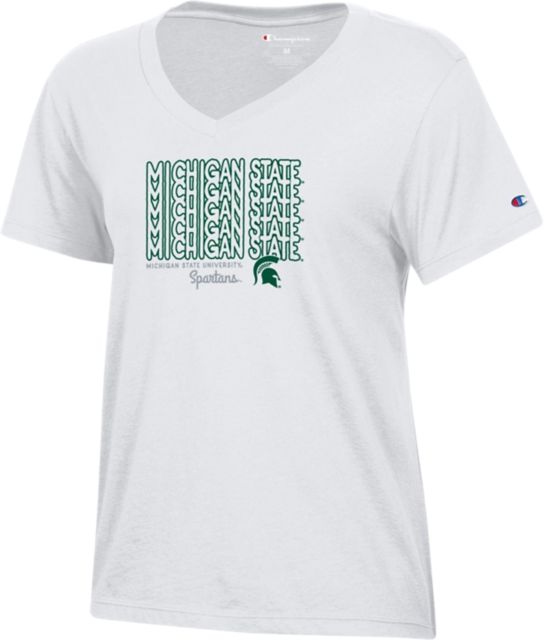 Michigan State University Women's Spartans V-Neck Short Sleeve T-Shirt