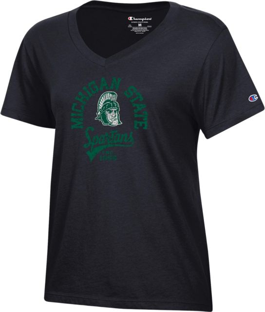 Michigan State University Spartans Women's V-Neck Short Sleeve T-Shirt