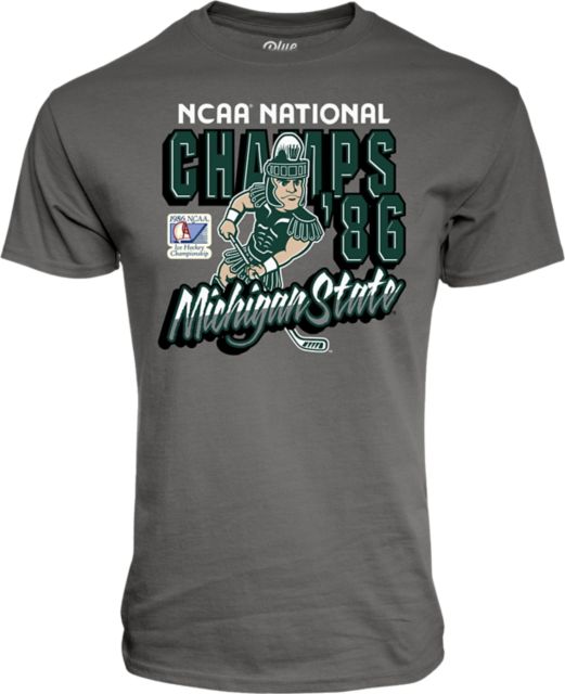 Michigan State University Spartans Hockey 1986 National Champions Short Sleeve T-Shirt