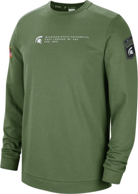 Michigan State University Spartans Dri-Fit Military Crewneck