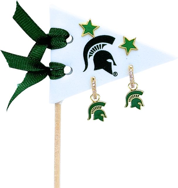 Michigan State University Pennant Earring Set - 2 Pair