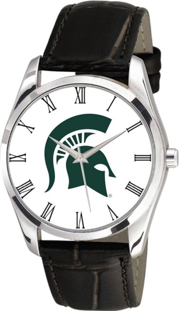 Michigan State University 36mm Men's Leather Watch