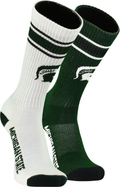 Michigan State University Spartans Crew Socks 2 Pack