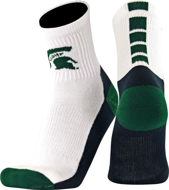Michigan State University Spartans Quarter Cut Socks