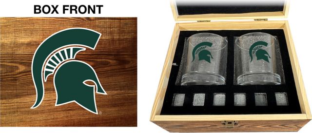 Michigan State University Rock Glass Box Set