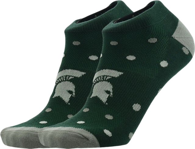 Michigan State University Spartans No Show Socks