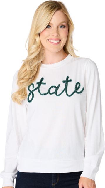 Michigan State University Women's Glitter Long Sleeve T-Shirt