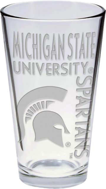 Michigan State University Spartans Engraved Glass