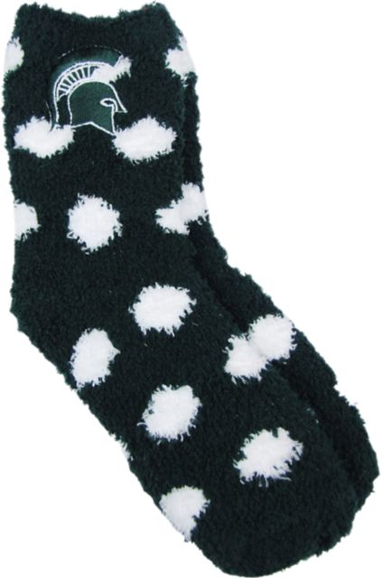 Michigan State University Youth Fuzzy Dot Sock
