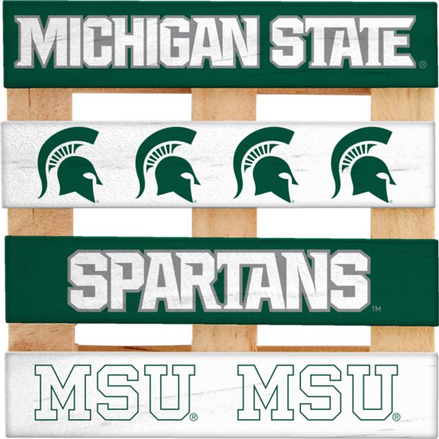 Michigan State University Spartans Pallet Coasters - 4 Pack