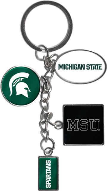 Michigan State University Dangle Keychain