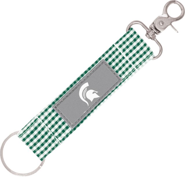 Michigan State University Spartans Newport Gingham Key Strap
