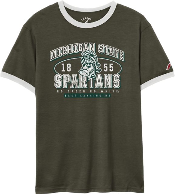 Michigan State University Spartans Victory Falls Ringer Short Sleeve T-Shirt