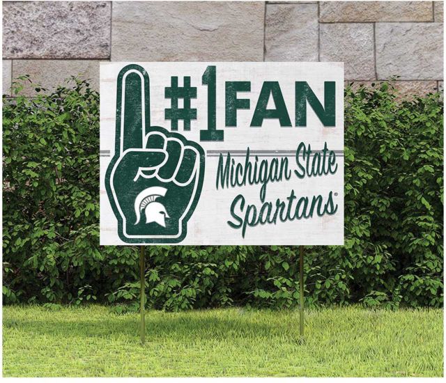 Michigan State University 18x24 #1 Fan Lawn Sign