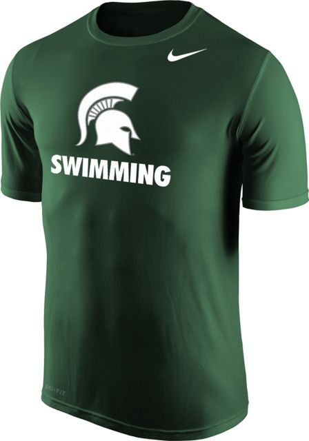 Michigan State University Spartans Short Sleeve Dri Fit Swimming T Shirt Michigan State University