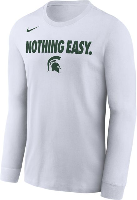 Michigan State University Spartans Basketball Nothing Easy 2025 Bench Long Sleeve T-Shirt
