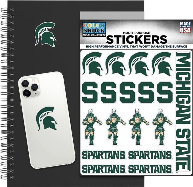 Michigan State University Spartans Sticker Sheet